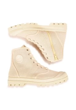 Pataugas Og M/Zipti F2I - Enkellaarsjes Met Plateauzool - Off White -Pataugas 04871637b97f4210ab378e8c280ec142