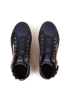 Pataugas Palme Mix F4H - Sneakers Hoog - Navy Blue -Pataugas 923ffd787b2544268568b82951b627ed